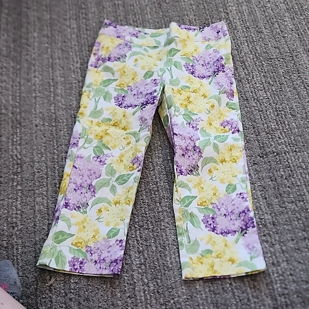 Janie and Jack Floral Sateen Pants, new!